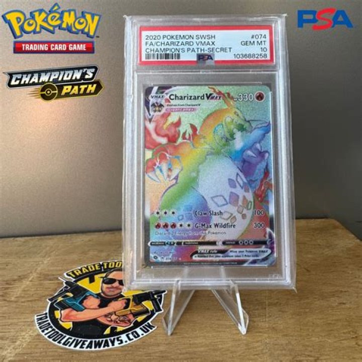 Pokemon Champion's Path rainbow Charizard card already selling for a ton