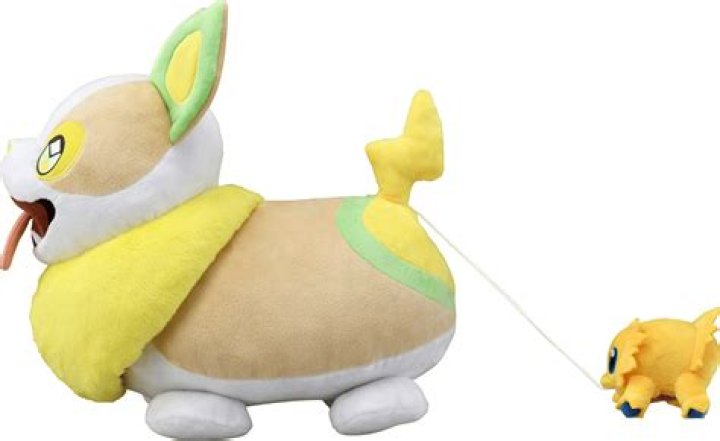 Pokémon plush toy captures Joltik eating Yamper’s ass