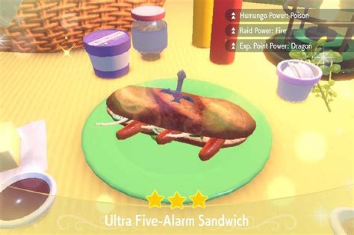 Pokémon Scarlet and Violet full sandwich and ingredient list