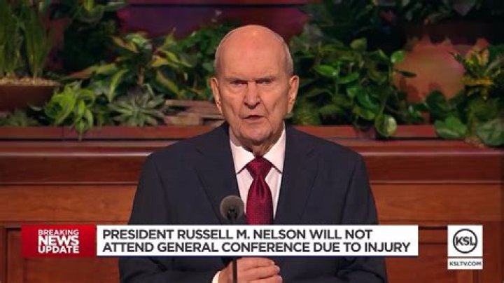 President Russell M. Nelson not attending general conference due to fall, injured back