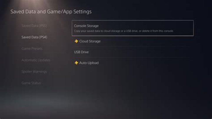 PS5 save files can only be backed up to PlayStation Plus cloud storage
