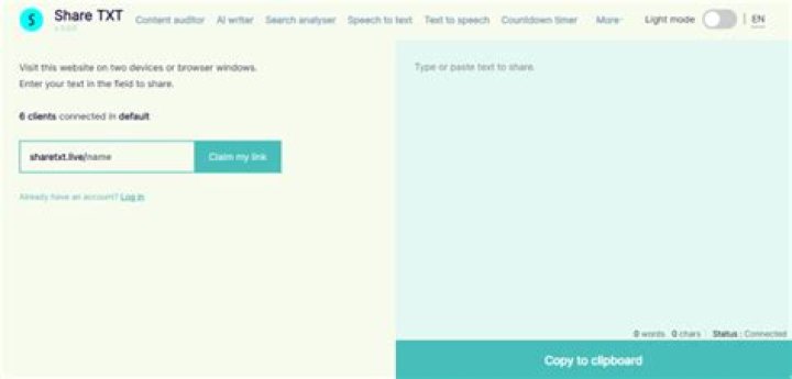 Quickly Save & Share Text Online