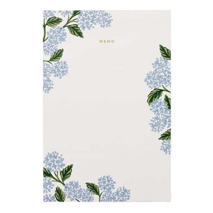 Rifle Paper Co. Hydrangea Large Memo Notepad
– Laurel Mercantile