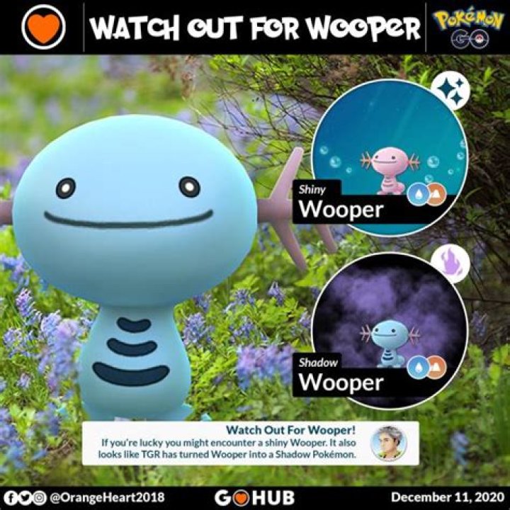 Shiny Wooper Pokémon GO Available During Wooper Watch