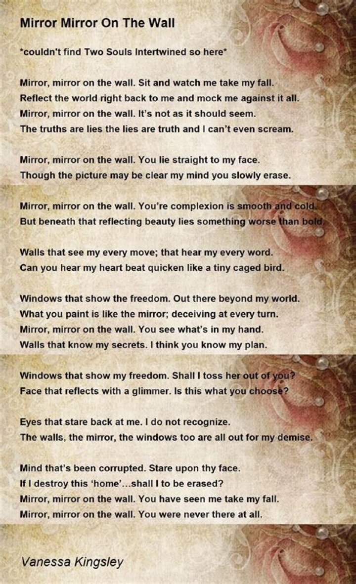 Short story: Mirror, mirror on the wall, you just can’t look away at all - YP