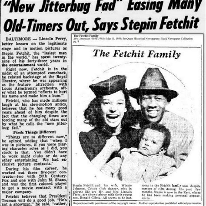 	‘STEPIN FETCHIT’ CREATOR HAD UP-AND-DOWN LIFE	