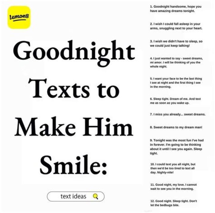 Sweet Dreams: Good Night Texts To Make Him Smile