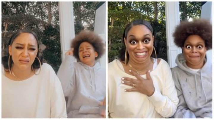 TIA MOWRY TEARS UP WHILE WATCHING ‘SISTER, SISTER’ WITH SON