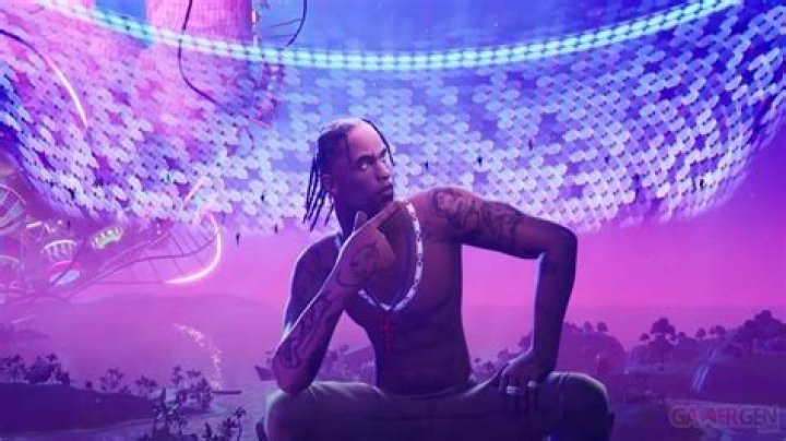 Travis Scott Concert Ignites Microphones, Sky in Fortnites Games