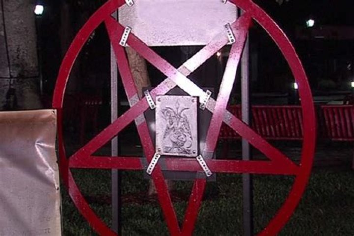 Vandals attack Satanic pentagram erected to protest nearby Nativity scene