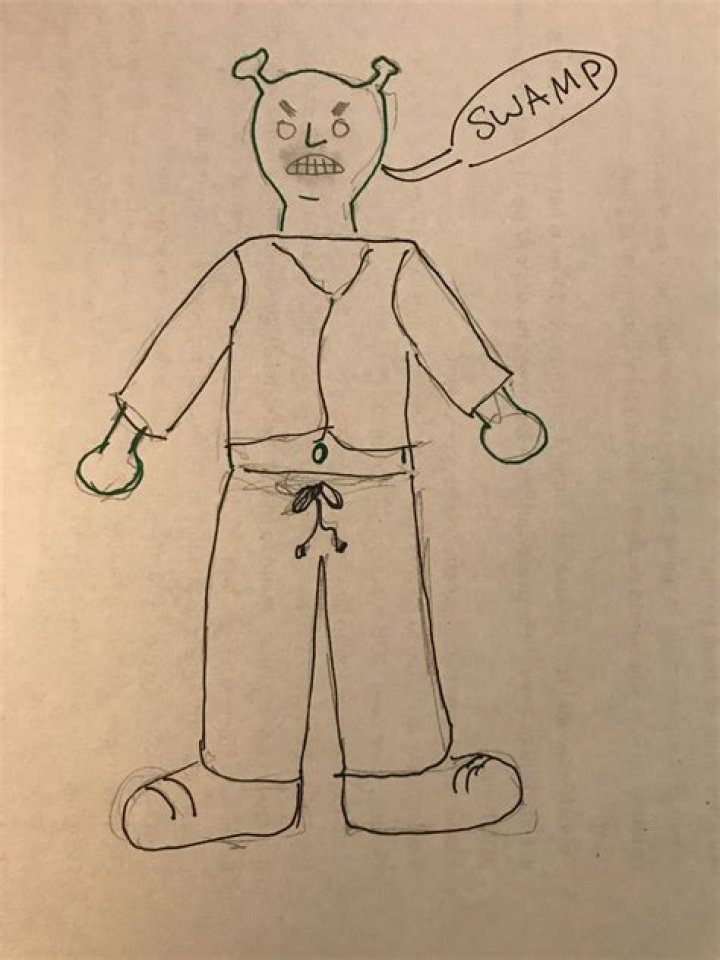 We drew Shrek fan art from memory
