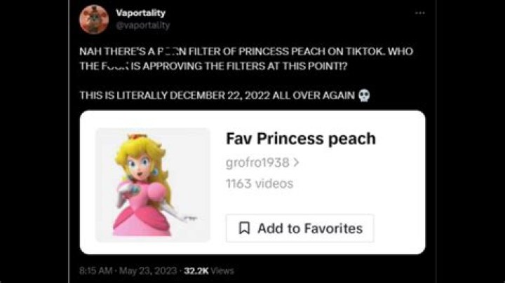What is the TikTok princess peach filter? Distressing filter leaves netizens stunned