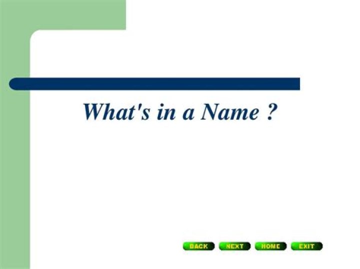 	WHAT’S IN A NAME?	