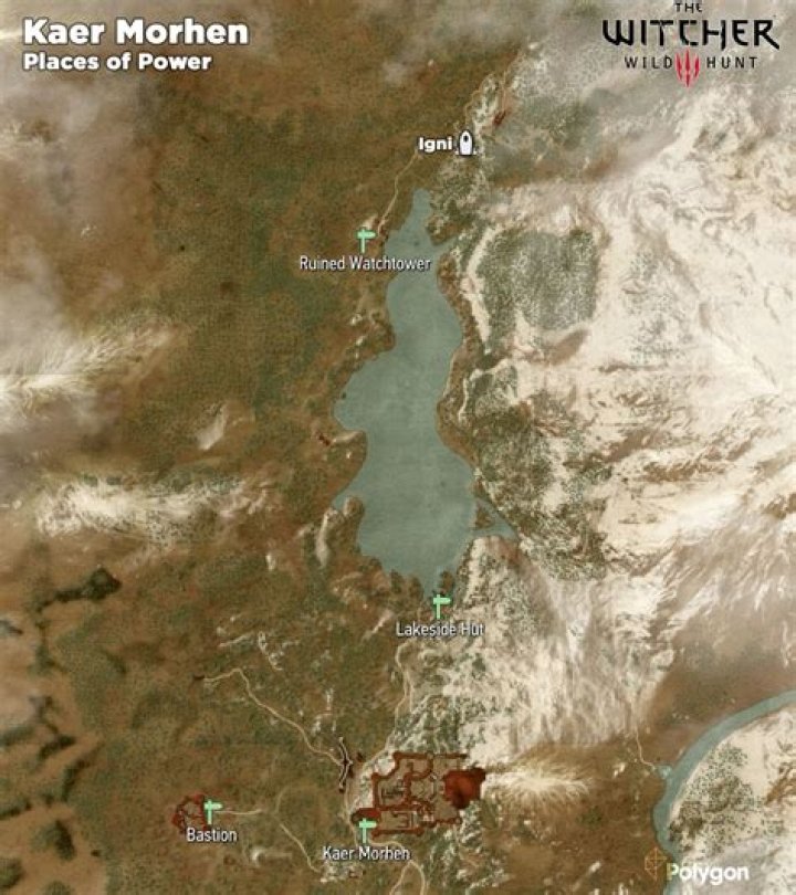 Witcher 3 Kaer Morhen Places of Power locations map