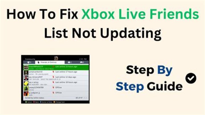 Xbox Live Friend List Bug: How to Solve